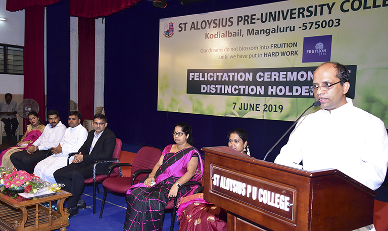 Felicitation of the II PU Board Exam Toppers